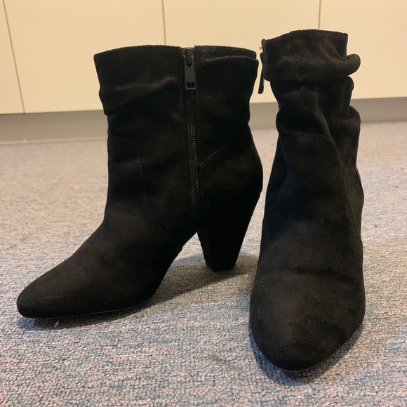 Black Suede Ankle Boots- 50% off - Picture 2 of 8